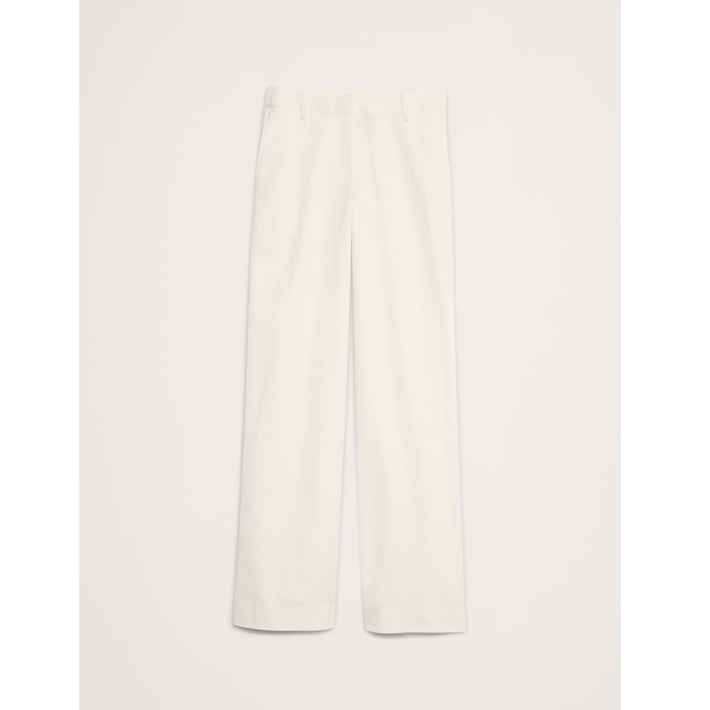 NWT Banana Republic The Everyday Wide-Leg Pant | Iced Vanilla Ivory - Picture 3 of 8